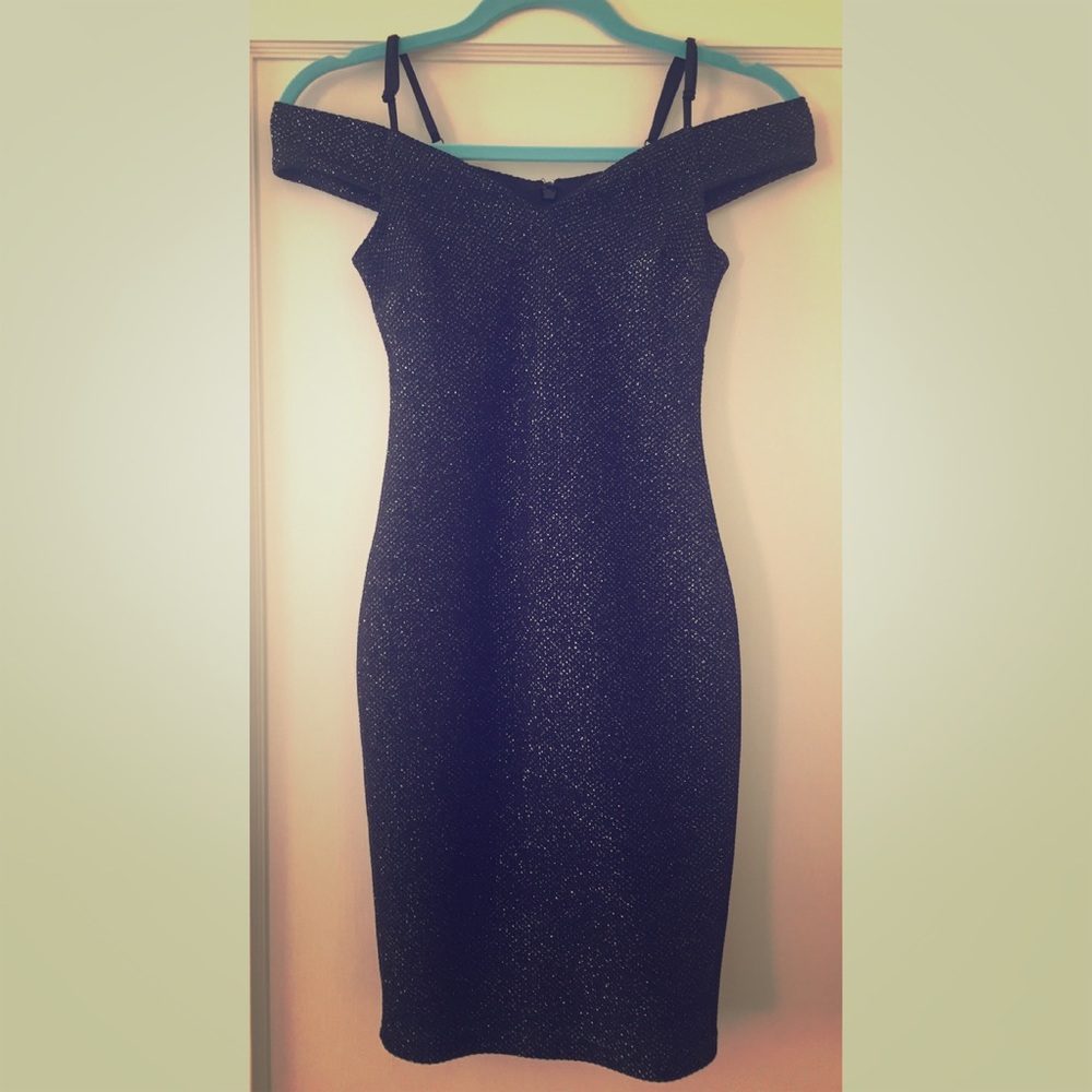 Bardot bodycon shimmer Lipsy dress, XXS-XS